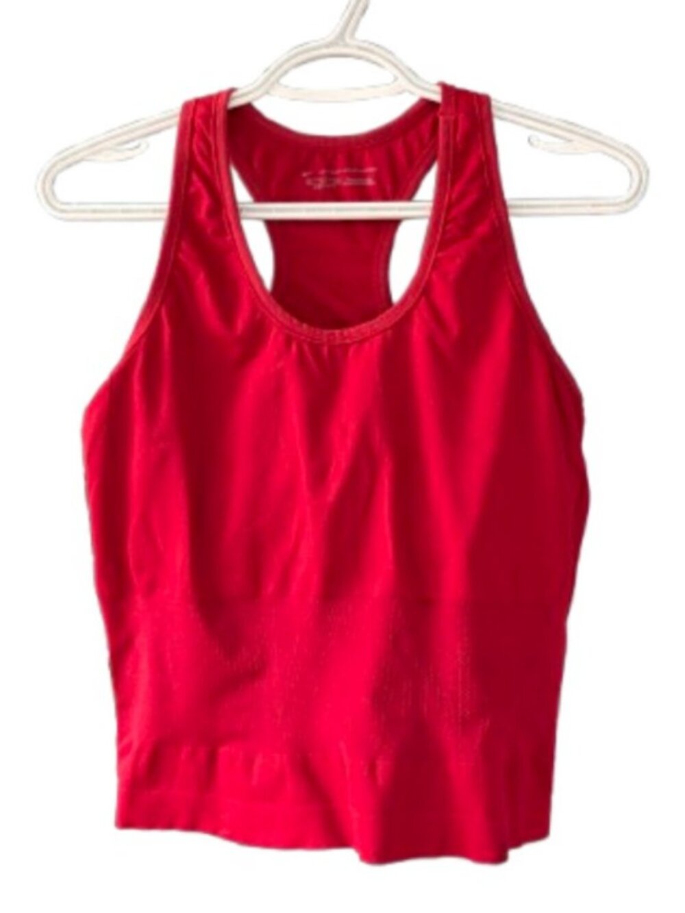 Nike seamless racerback tank top red women's size M